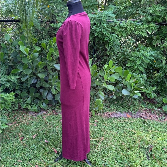 The Nines by Hatch maroon scoop neck midi dress, size Large - Picture 5 of 9